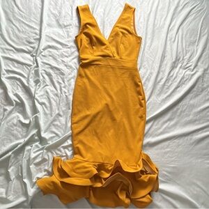 Elegant Mustard Yellow Dress